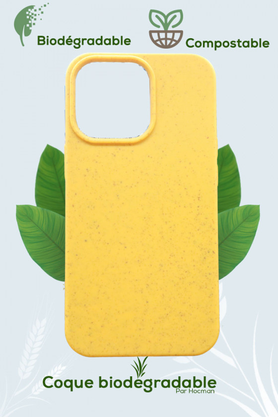 Coque iPhone 13 jaune recyclable