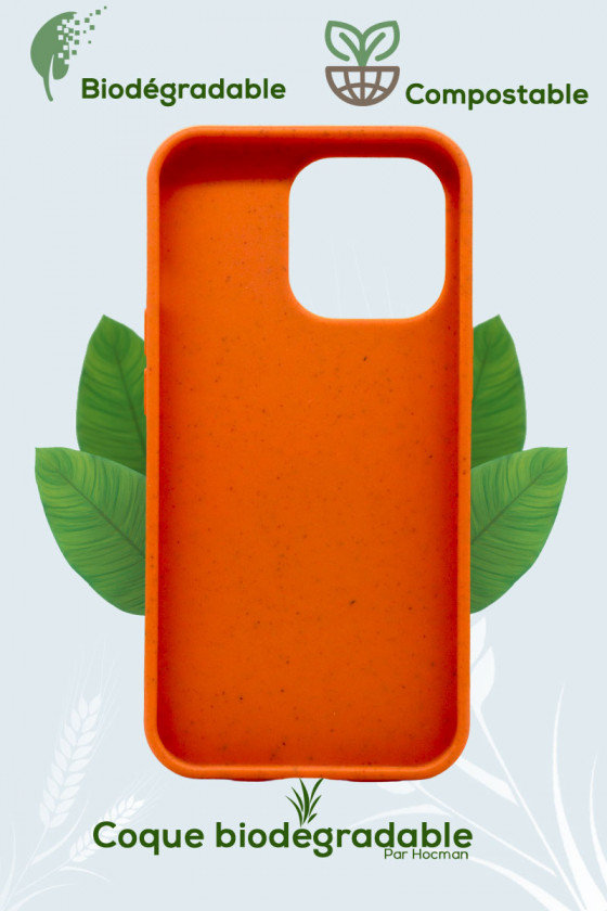 Coque iPhone 13 Orange Biodégradable