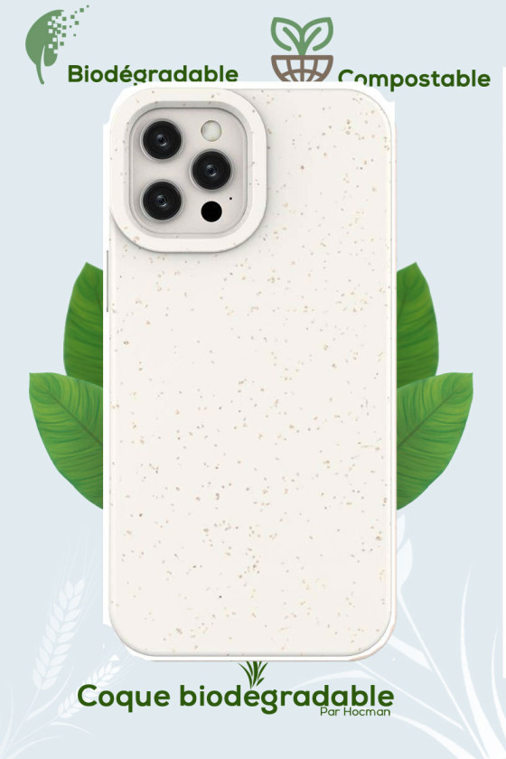 Coque iPhone 14 Biodégradable blanche