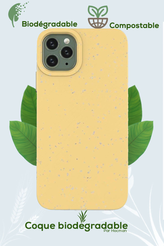 Coque iPhone 14 Biodégradable Jaune