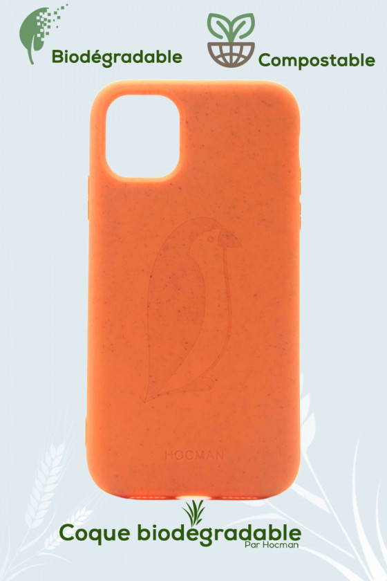 Coque iPhone 11 Biodégradable Orange